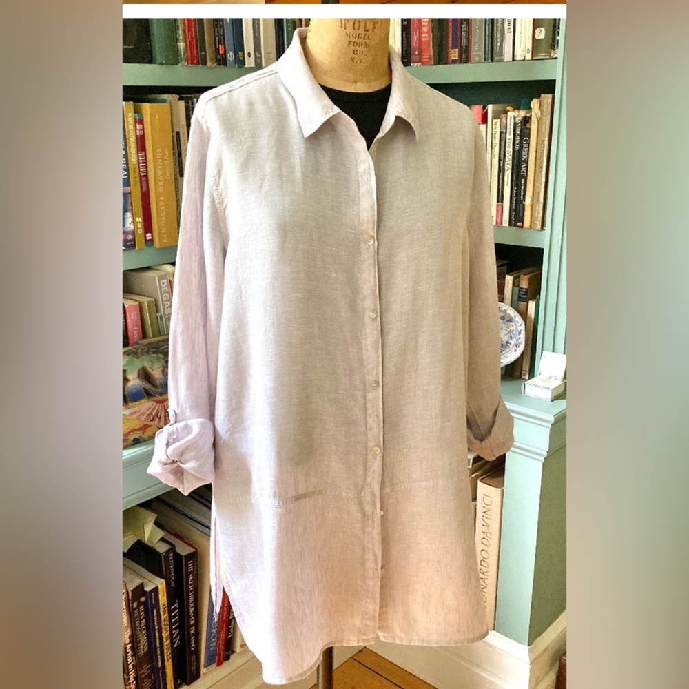 COPY - Tahari 100% lightweight linen Shirt / Tunic